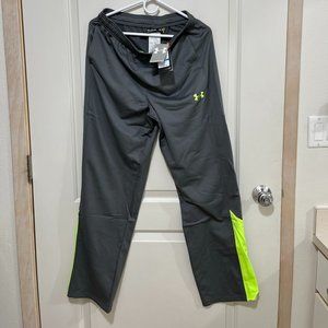 New Under Armour Gray and green Sweatpants Joggers Youth Boys YXL/TG/EG